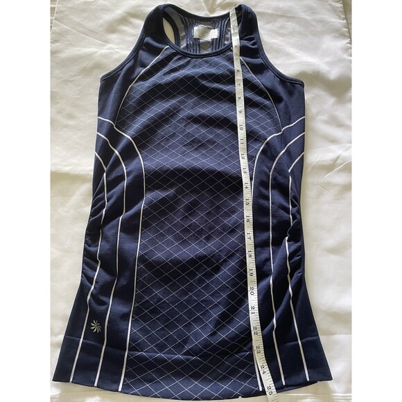 Athleta Finish Fast Line Tank Top In Blue Size XS Seamless Fitted - Picture 7 of 8